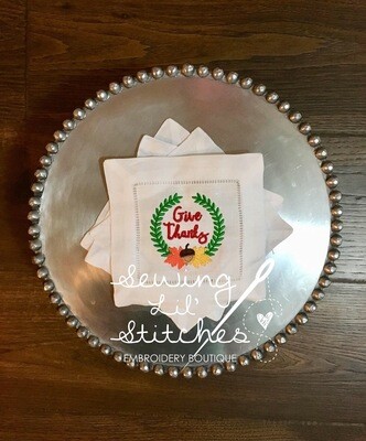 Give Thanks Cocktail Napkins - set of 4