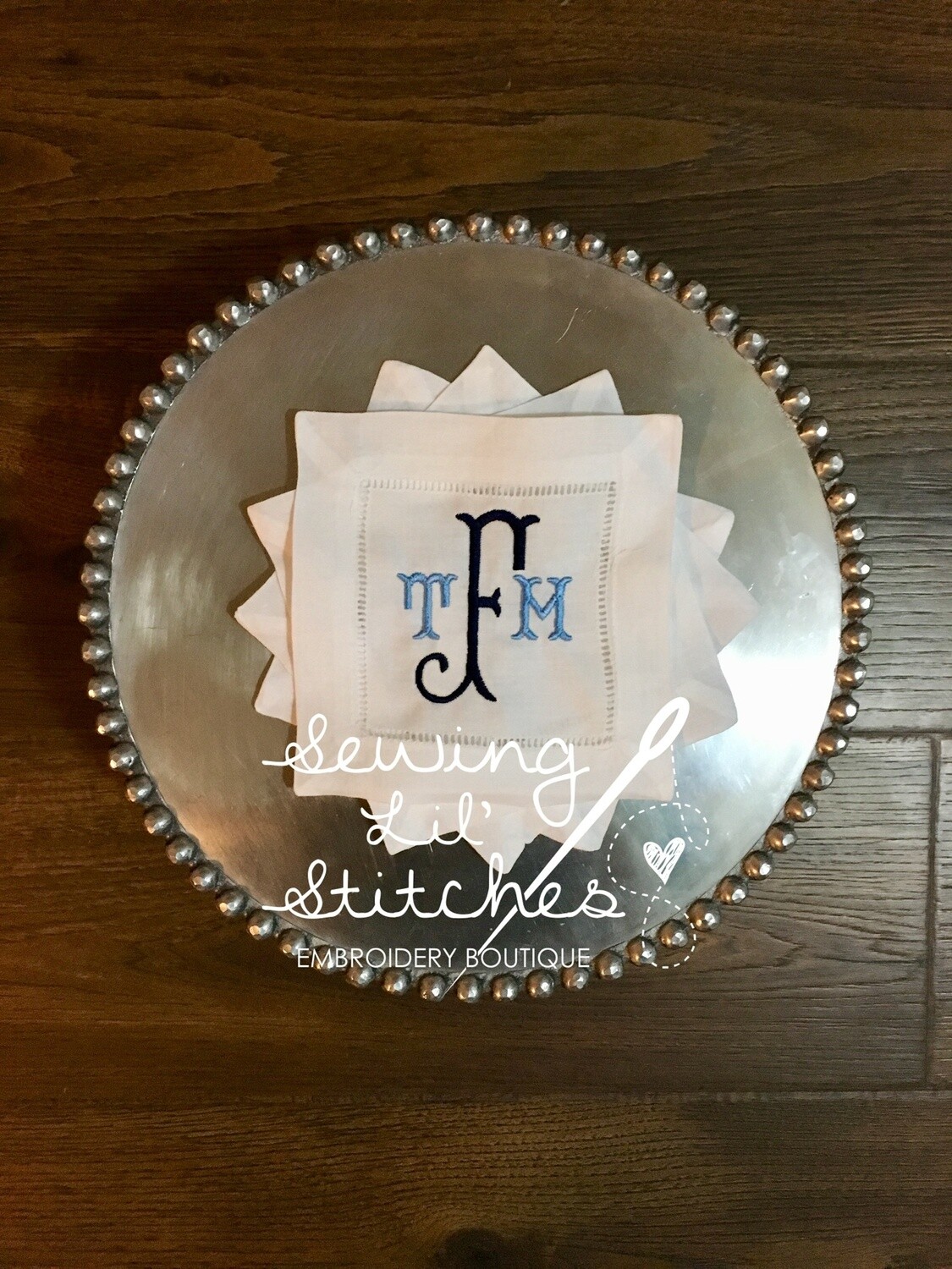 Two-tone Cocktail Napkins - set of 4