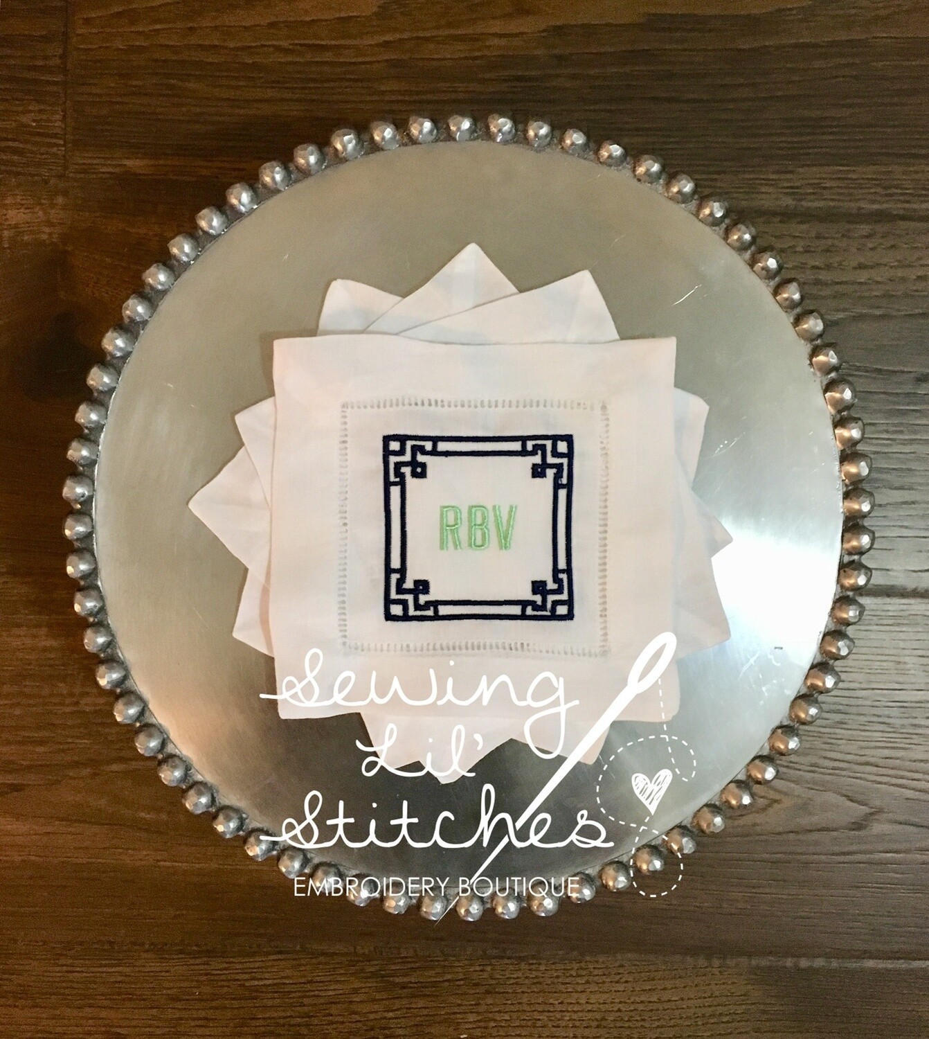 Modern Frame Cocktail Napkins - set of 4