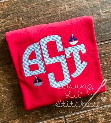 Sailboat Monogram Shirt