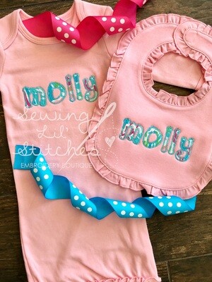 Lilly Pulitzer Baby Gown &amp; Bib