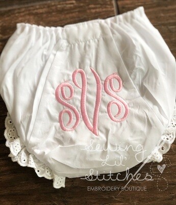 Monogrammed Bloomers