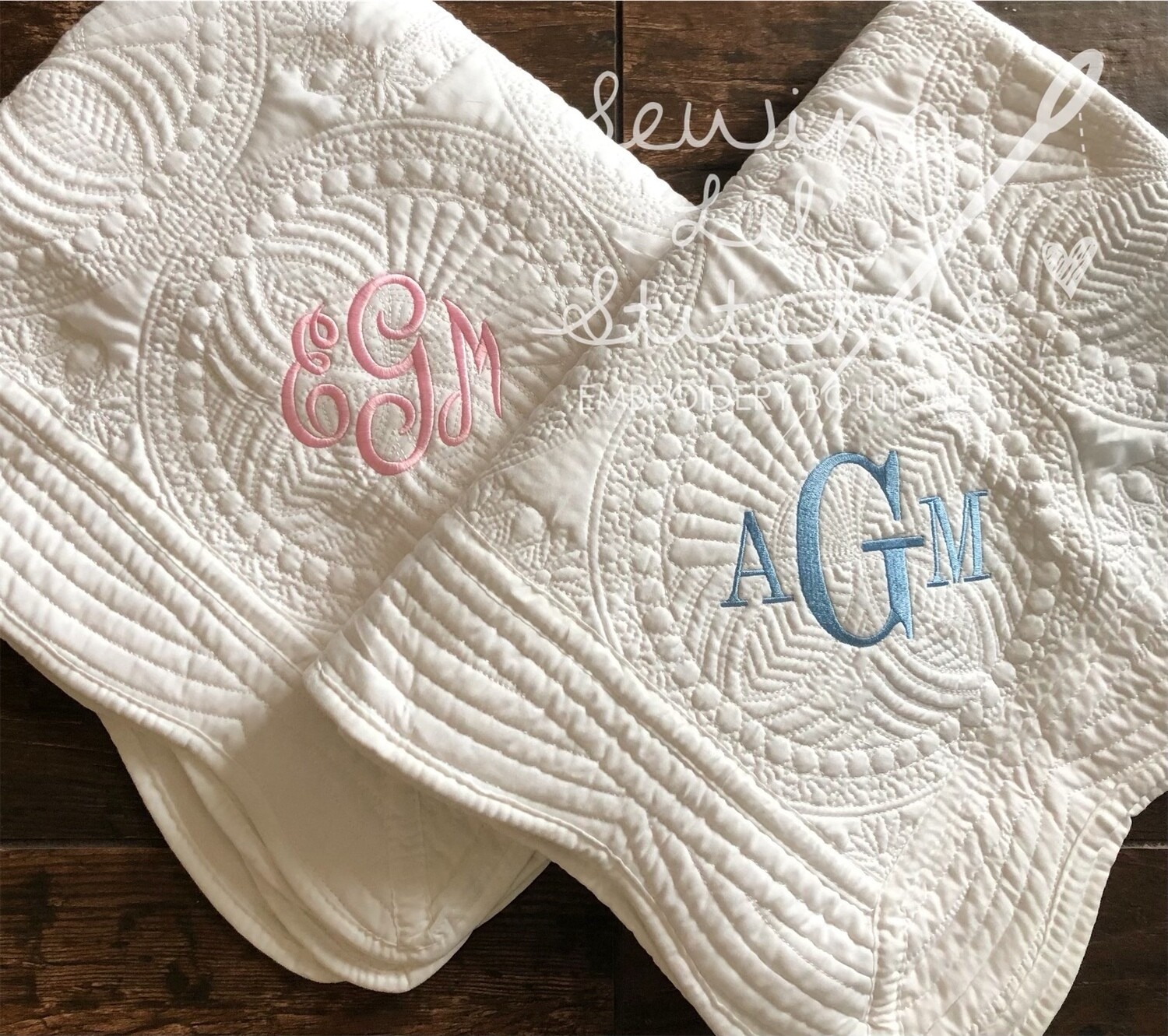 Monogrammed Baby Quilt