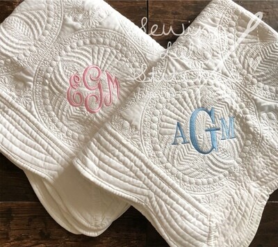 Monogrammed Baby Quilt