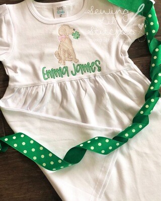St. Patrick’s Day Puppy Dress