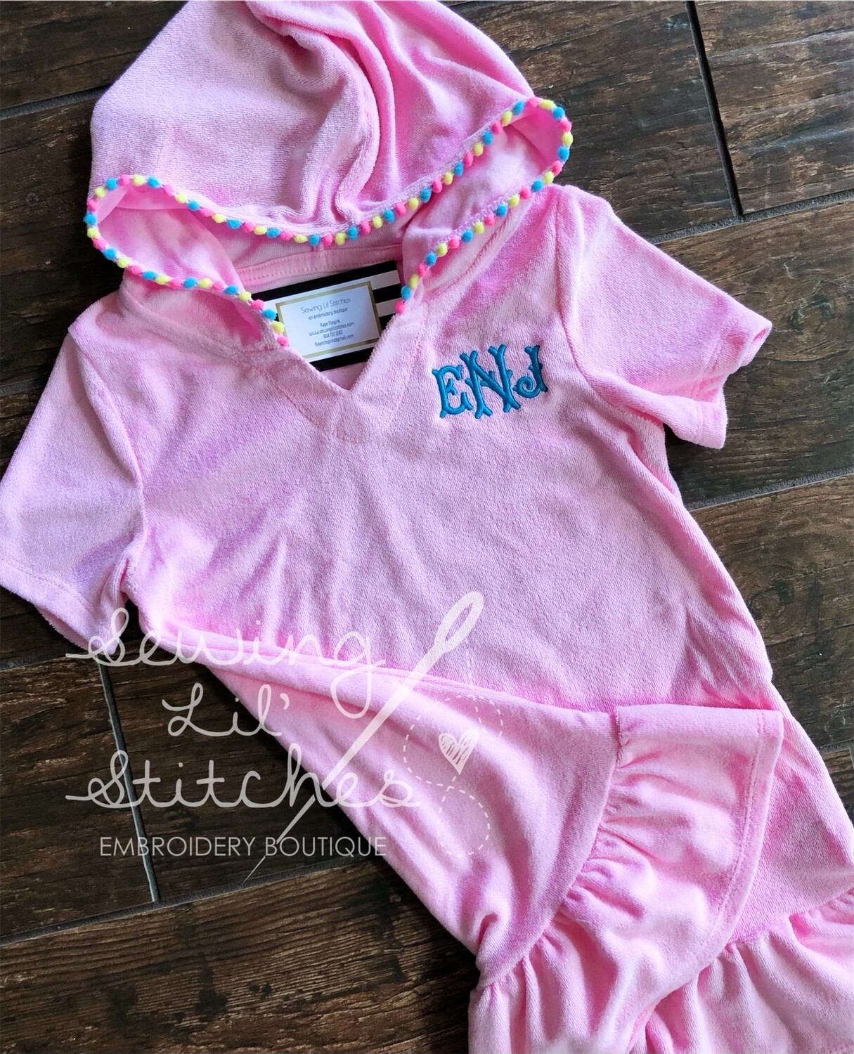 Girl’s Pom Pom Swimsuit Cover-up