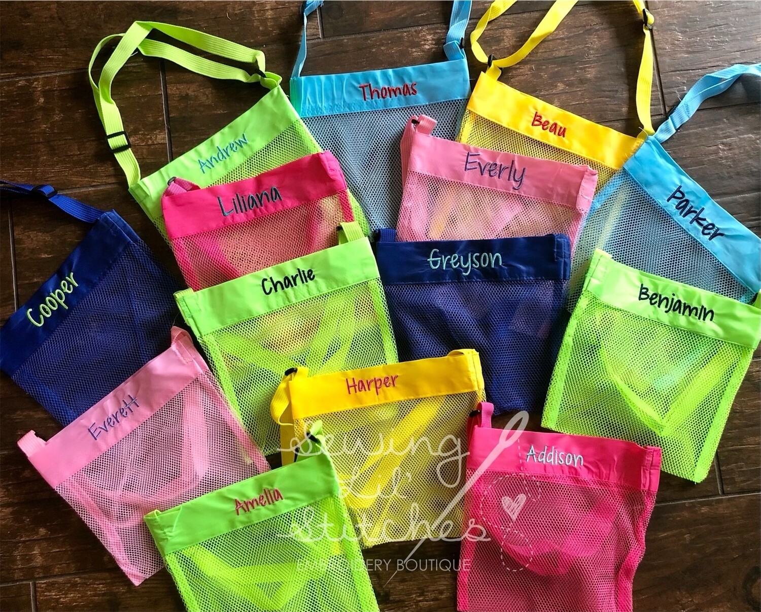 Personalized Seashell Bags