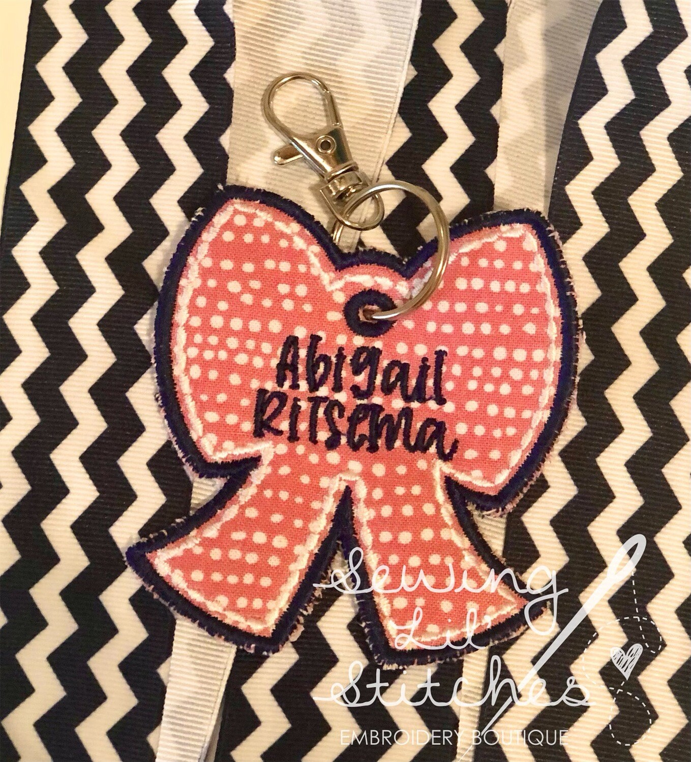 Bow Backpack Tag