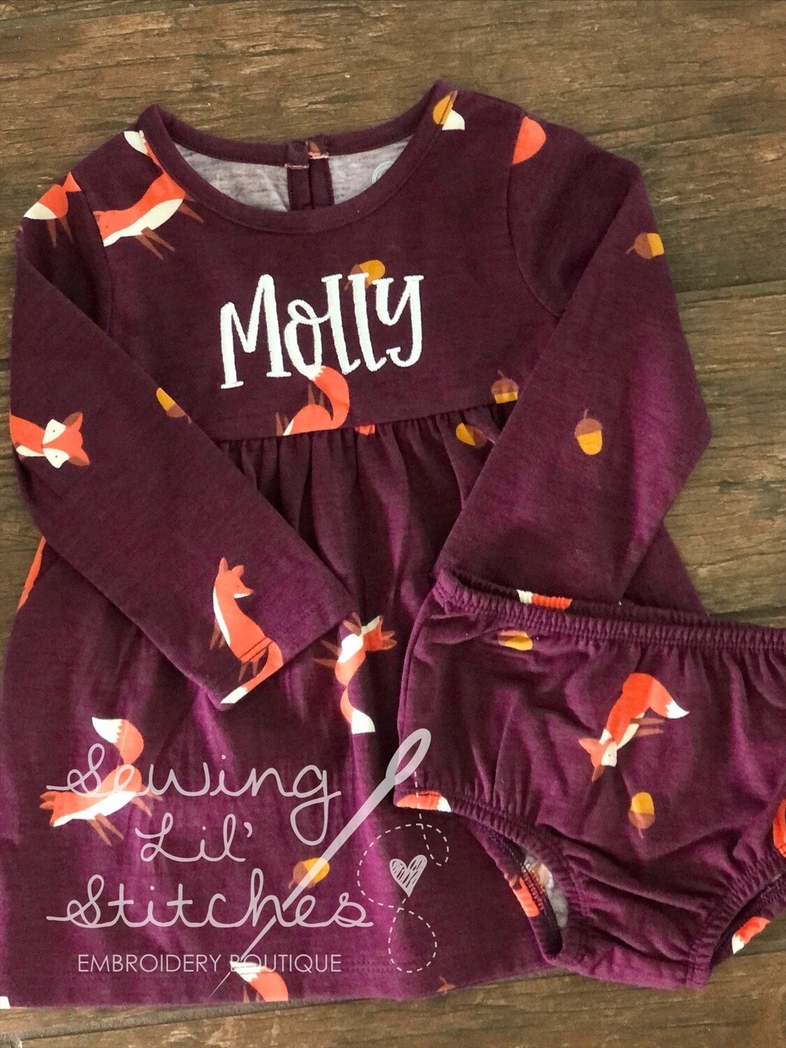 Monogrammed Fox Dress