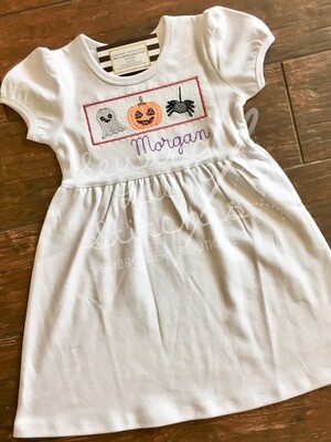 Faux Smock Halloween Trio Dress