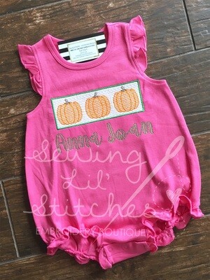 Faux Smocked Pumpkin Bubble