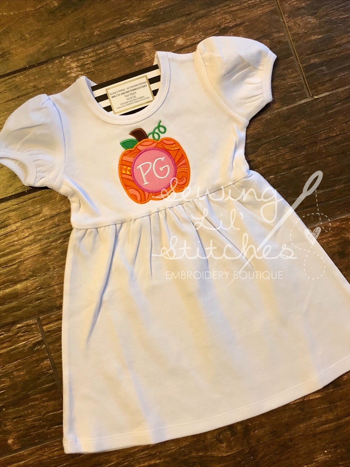 Monogrammed Pumpkin Dress