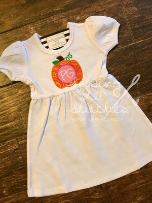 Monogrammed Pumpkin Dress