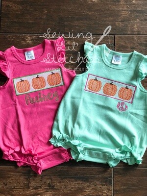 Faux Smocked Pumpkin Bubble