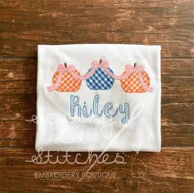 Pumpkin Bow Trio Shirt