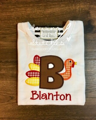 Turkey Initial Shirt