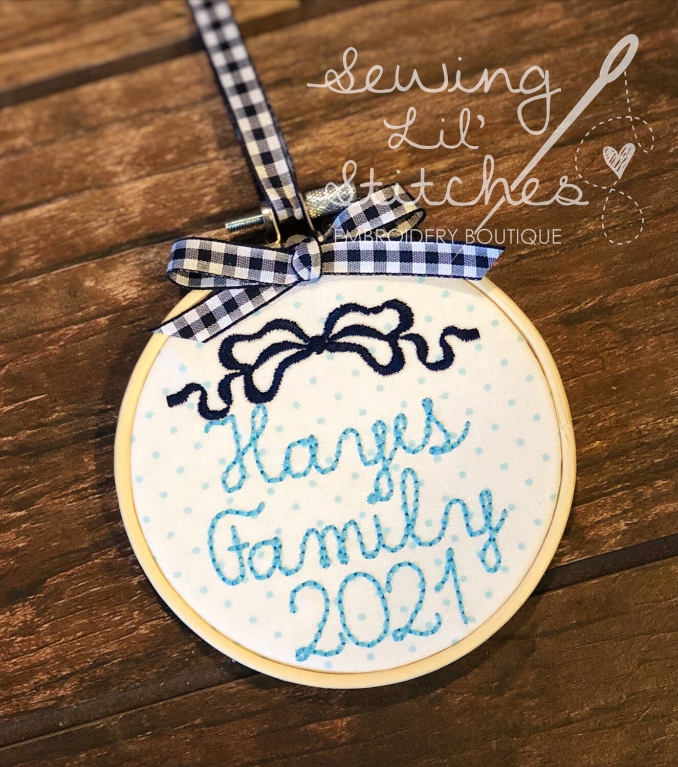 Family Bow Ornament