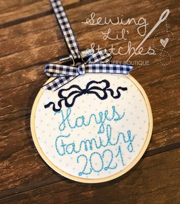 Family Bow Ornament