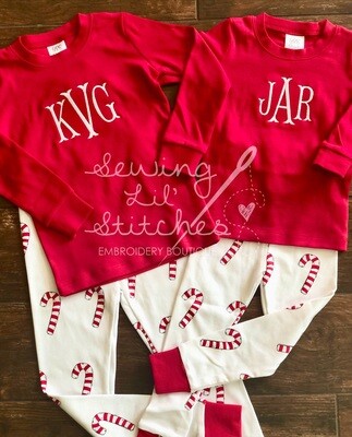 Candy Cane Christmas Pajamas