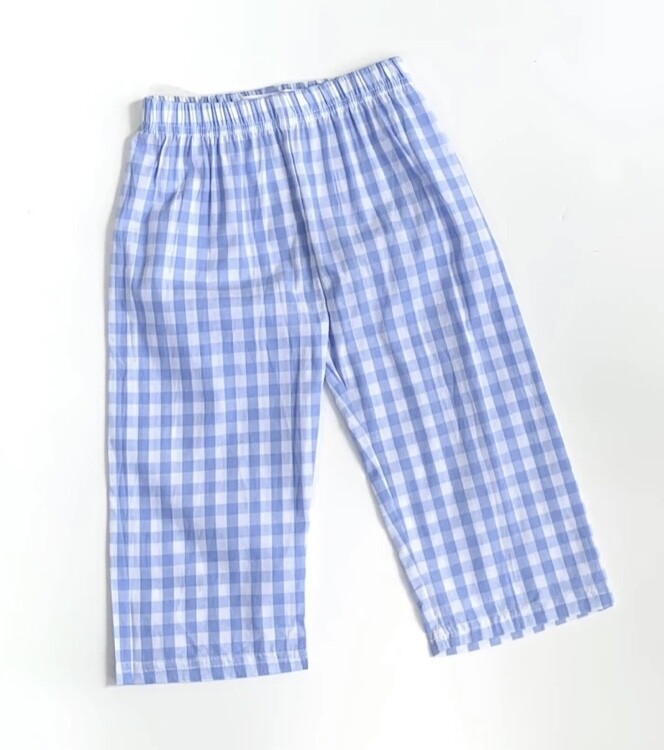 Light Blue Gingham Pants
