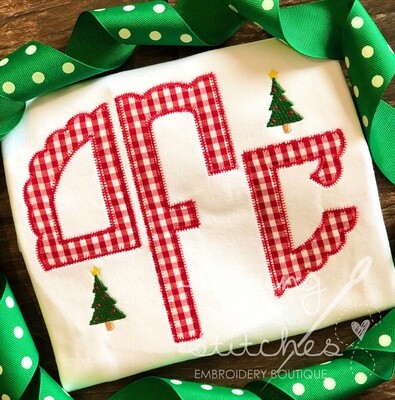 Christmas Tree Mini Monogrammed Shirt