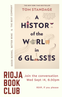 Rioja Book Club - September 14, 6:30