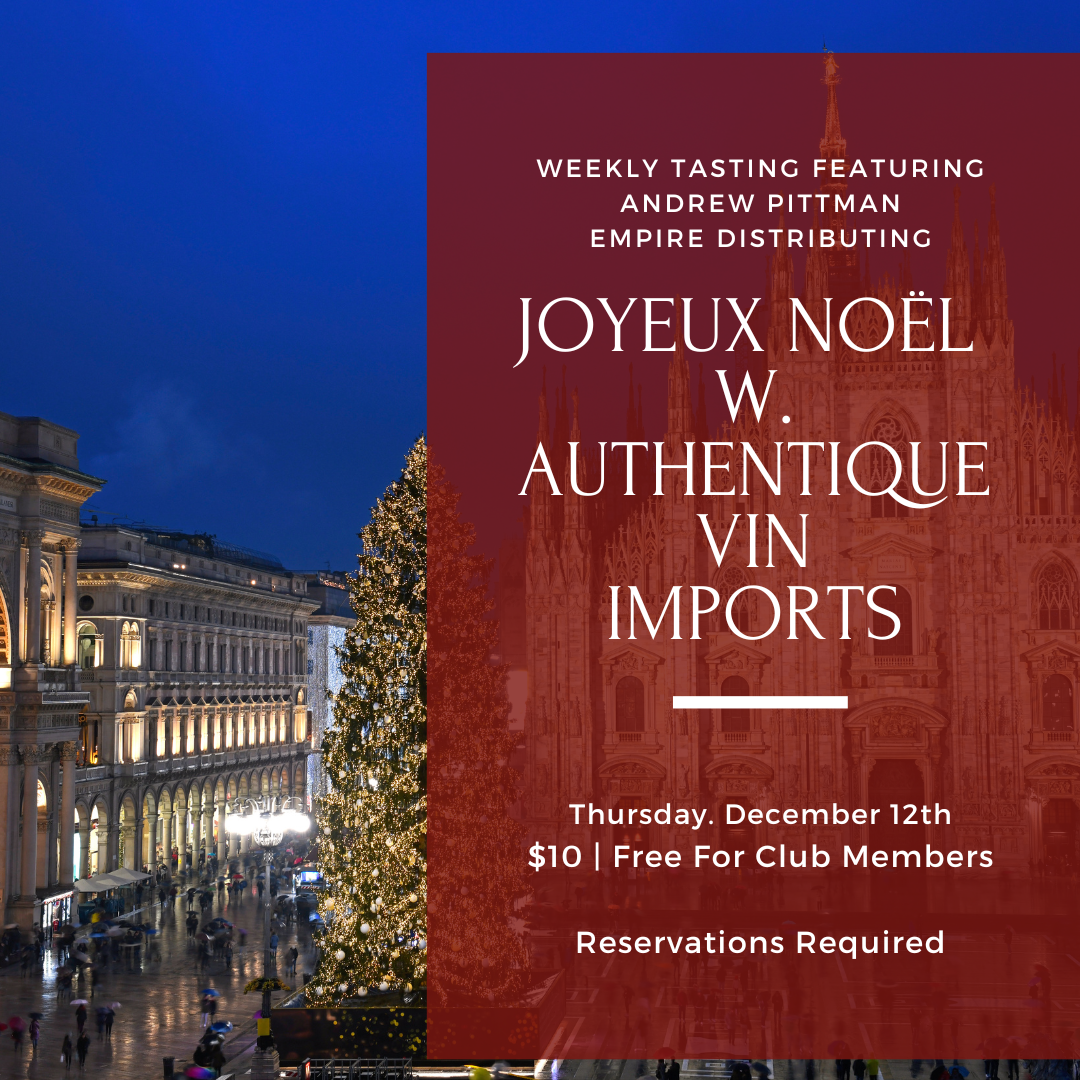 Thursday Tasting - December 12th, 2024