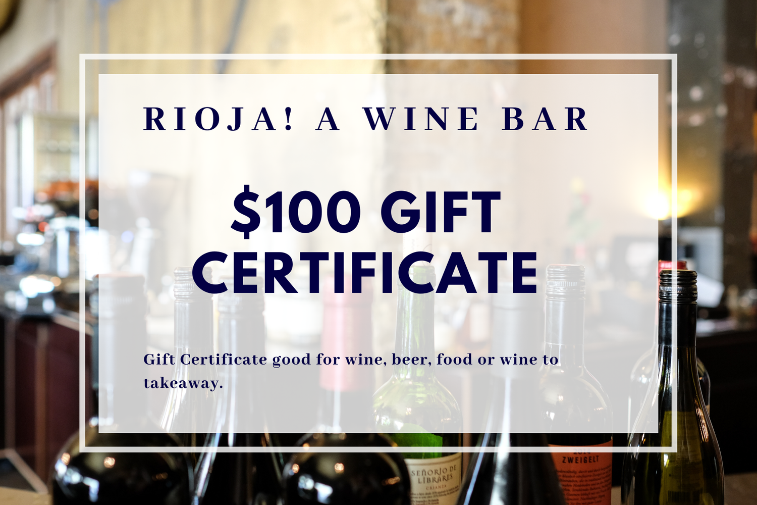 $100 Gift Certificate