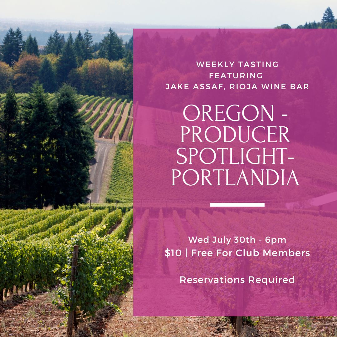 Wednesday Tasting - July 30th, 6pm