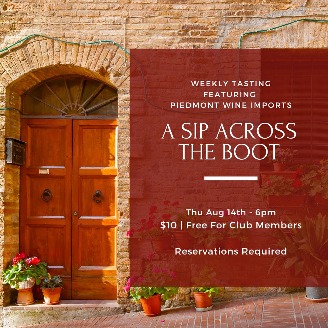 Thursday Tasting - August 14th, 6pm