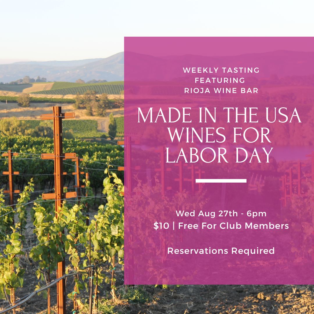 Wednesday Tasting - August 27th, 6pm