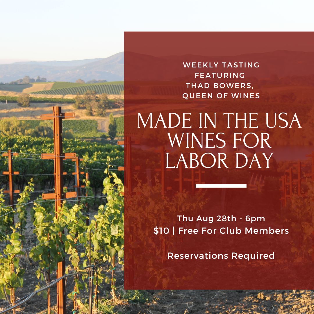 Thursday Tasting - August 28th, 6pm