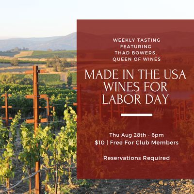 Thursday Tasting - August 28th, 6pm