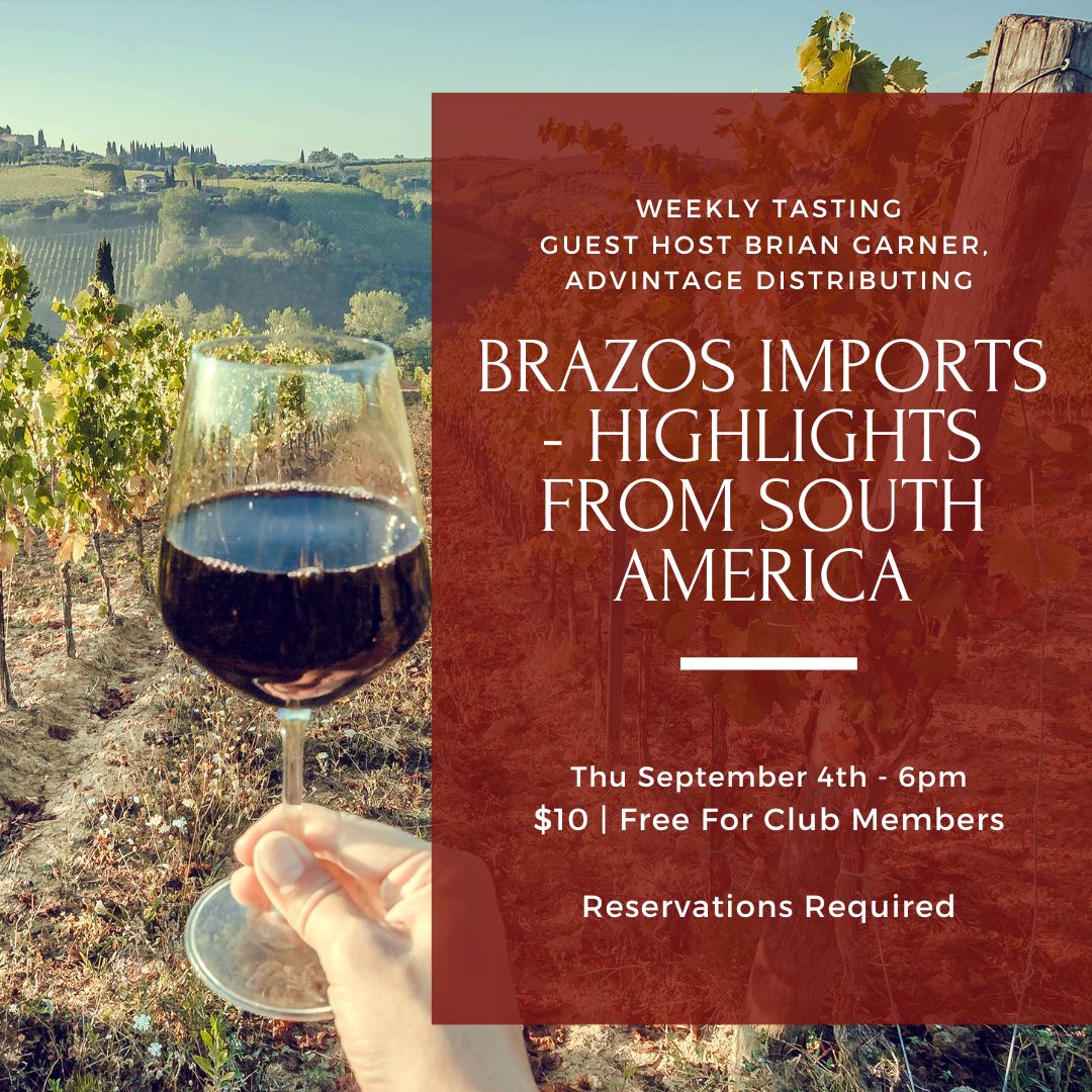 Thursday Tasting - September 4th, 6pm