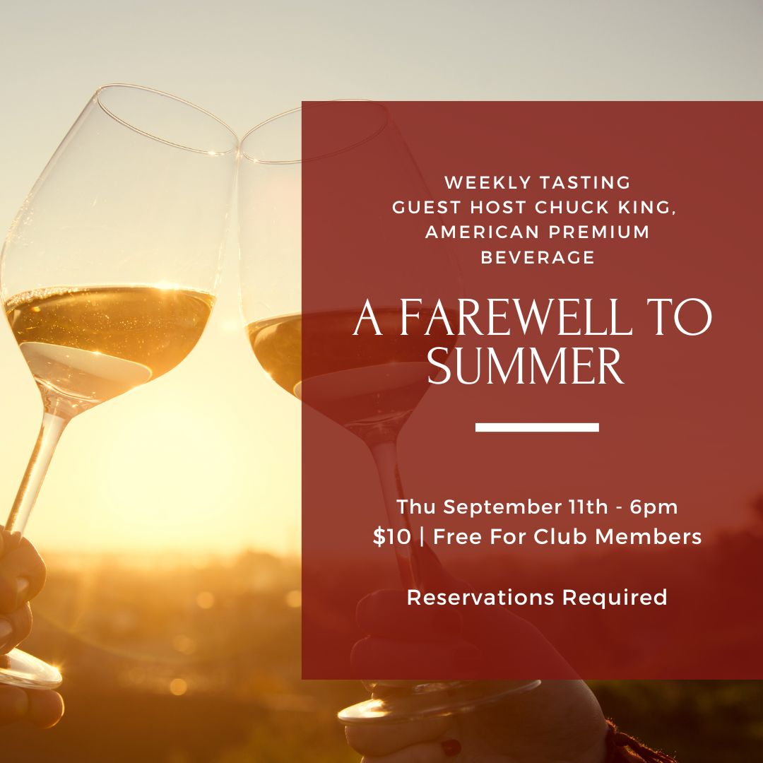 Thursday Tasting - September 11th, 6pm