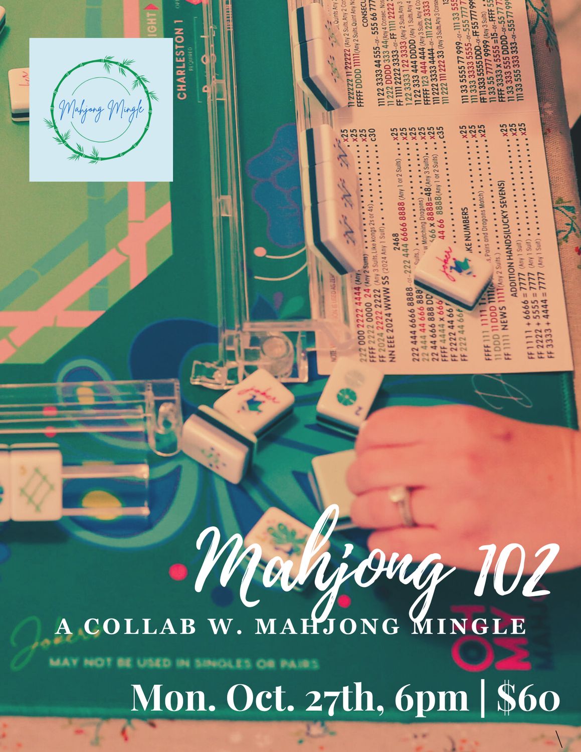 Mahjong 102 - Mon. Oct 27th, 6pm