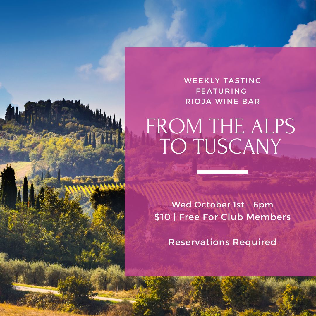 Wednesday Tasting - October 1st, 6pm