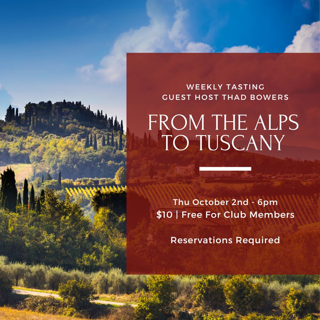 Thursday Tasting - October 2nd, 6pm