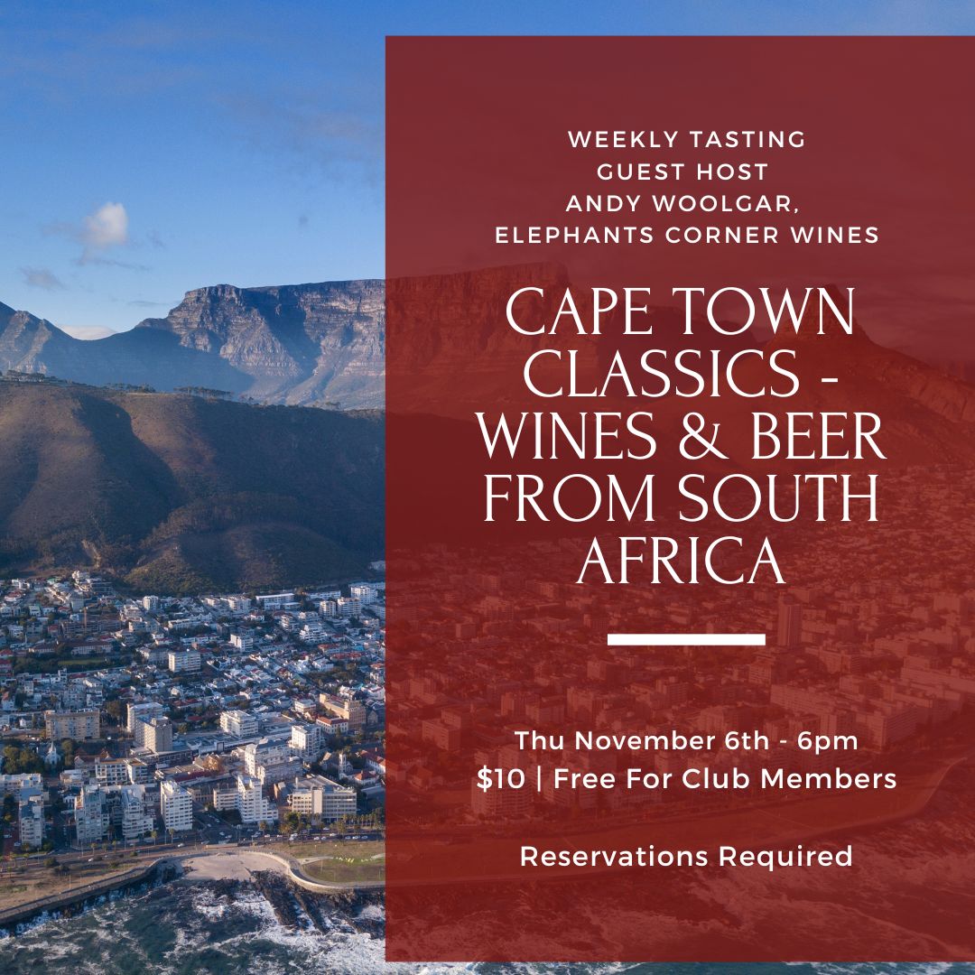 Thursday Tasting - November 6th, 6pm
