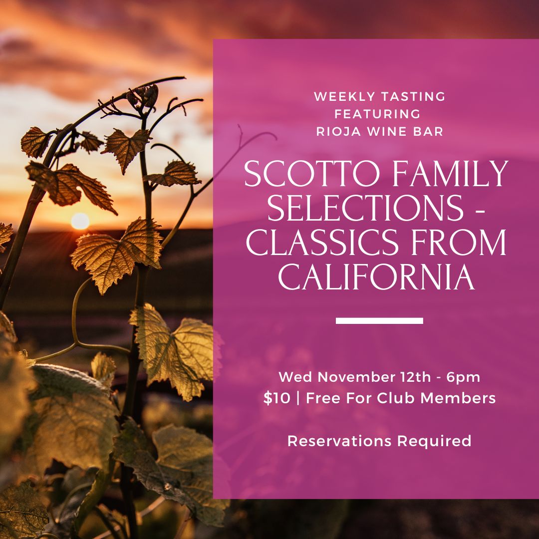 Wednesday Tasting - November 12th, 6pm