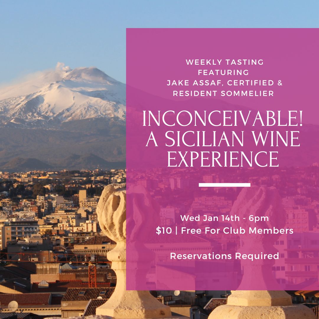 Wednesday Tasting - January 14th, 6pm