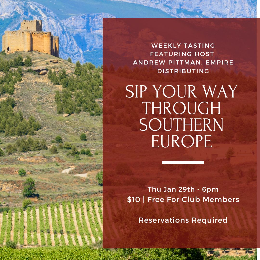 Thursday Tasting - January 29th, 6pm