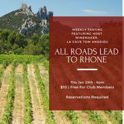 Thursday Tasting - January 29th, 6pm