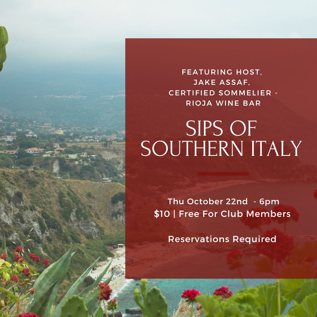 Thursday Tasting, October 22nd, 6 PM