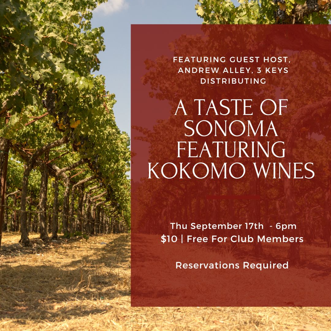 Thursday Tasting – September 17th, 6pm