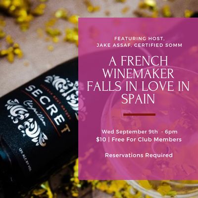 Wednesday Tasting, September 9th, 6 PM