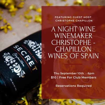 Thursday Tasting, September 10th, 6 PM