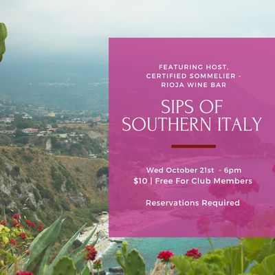 Wednesday Tasting - October 21st, 6pm