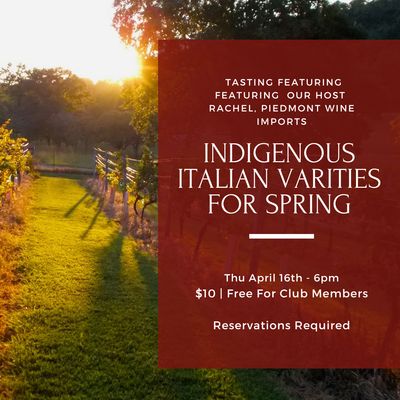 Thursday Tasting - April 16th, 6pm