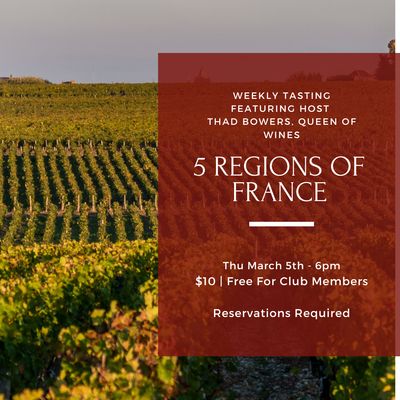 Thursday Tasting - March 5th, 6pm
